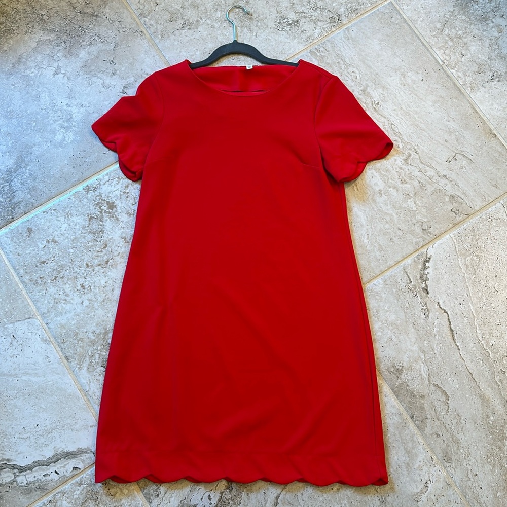 Red Scallop Dress